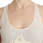 Ermanno Scervino Sophisticated White Cotton Tank Top