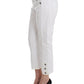 Ermanno Scervino Chic White Cropped Jeans for Sophisticated Style