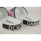 Dolce & Gabbana Elegant White Canvas & Leather Slippers