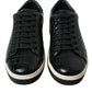 Dolce & Gabbana Elegant Black Crocodile Leather Low-Top Sneakers