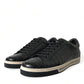 Dolce & Gabbana Elegant Black Crocodile Leather Low-Top Sneakers