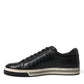 Dolce & Gabbana Elegant Black Crocodile Leather Low-Top Sneakers