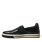 Dolce & Gabbana Elegant Crocodile Leather Low-Top Sneakers