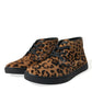 Dolce & Gabbana Elegant Leopard Print Mid-Top Sneakers