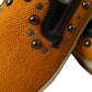 Dolce & Gabbana Exclusive Orange Canvas Loafers with Studs