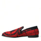 Dolce & Gabbana Torero-Inspired Luxe Red & Black Loafers