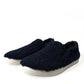 Dolce & Gabbana Elegant Shearling Slip-On Sneakers in Blue