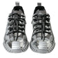 Dolce & Gabbana Silver Laminated Low Top Sneakers