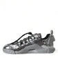 Dolce & Gabbana Silver Laminated Low Top Sneakers