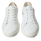 Dolce & Gabbana Chic White Calfskin Low Top Sneakers