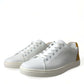 Dolce & Gabbana Chic White Calfskin Low Top Sneakers