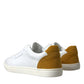 Dolce & Gabbana Chic White Calfskin Low Top Sneakers