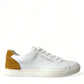 Dolce & Gabbana Chic White Calfskin Low Top Sneakers