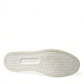 Dolce & Gabbana Chic White Calfskin Low Top Sneakers