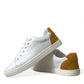 Dolce & Gabbana Chic White Calfskin Low Top Sneakers