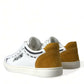 Dolce & Gabbana Sleek White Low Top Leather Sneakers