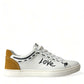 Dolce & Gabbana Sleek White Low Top Leather Sneakers