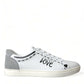 Dolce & Gabbana Elegant White Calfskin Leather Sneakers