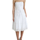 Dolce & Gabbana Elegant White A-line Midi Corset Dress