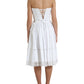 Dolce & Gabbana Elegant White A-line Midi Corset Dress