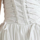 Dolce & Gabbana Elegant White A-line Midi Corset Dress