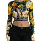 Dolce & Gabbana Elegant Floral Cropped Blouse Top