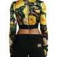 Dolce & Gabbana Elegant Floral Cropped Blouse Top