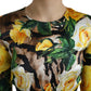 Dolce & Gabbana Elegant Floral Cropped Blouse Top