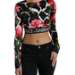 Dolce & Gabbana Elegant Floral Cropped Blouse Top