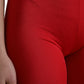 Dolce & Gabbana Elegant Red High Waist Leggings Pants