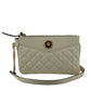 Versace Elegant White Lamb Leather Crossbody Pouch