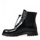 Dolce & Gabbana Elegant Black Leather Mid Calf Men's Boots