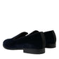 Dolce & Gabbana Elegant Black Velvet Loafers for Men