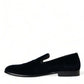 Dolce & Gabbana Elegant Black Velvet Loafers for Men