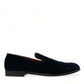 Dolce & Gabbana Elegant Black Velvet Loafers for Men