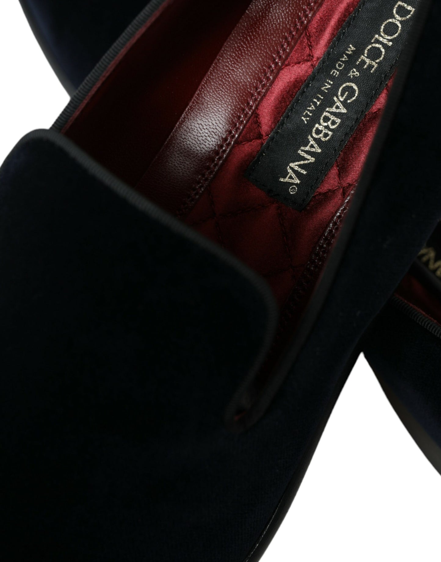 Dolce & Gabbana Elegant Black Velvet Loafers for Men