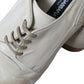 Dolce & Gabbana Elegant White Leather Brogue Dress Shoes