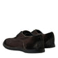 Dolce & Gabbana Elegant Brown Velvet Oxford Lace-up Shoes