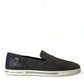 Dolce & Gabbana Elegant Blue Suede & Crocodile Slippers