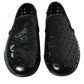 Dolce & Gabbana Elegant Black Leather Perforated Loafers