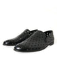 Dolce & Gabbana Elegant Black Leather Perforated Loafers