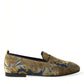 Dolce & Gabbana Opulent Gold Velvet Smoking Slippers