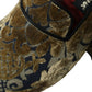 Dolce & Gabbana Opulent Gold Velvet Smoking Slippers