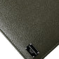 Dolce & Gabbana Elegant Olive Green Leather Bifold Wallet