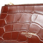 Dolce & Gabbana Brown Alligator Leather Airpods Case Coin Purse Wallet