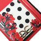 Dolce & Gabbana Elegant Floral Zippered Card Holder Wallet