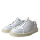 Dolce & Gabbana Elegant White Calfskin Oxford Sneakers