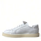 Dolce & Gabbana Elegant White Calfskin Oxford Sneakers