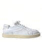 Dolce & Gabbana Elegant White Calfskin Oxford Sneakers