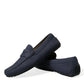 Dolce & Gabbana Elegant Blue Leather Moccasin Shoes